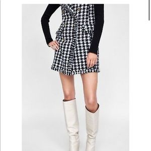 Zara black&white XS Tweeted dress like a new